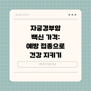 Read more about the article 자궁경부암 백신 가격: 예방 접종으로 건강 지키기